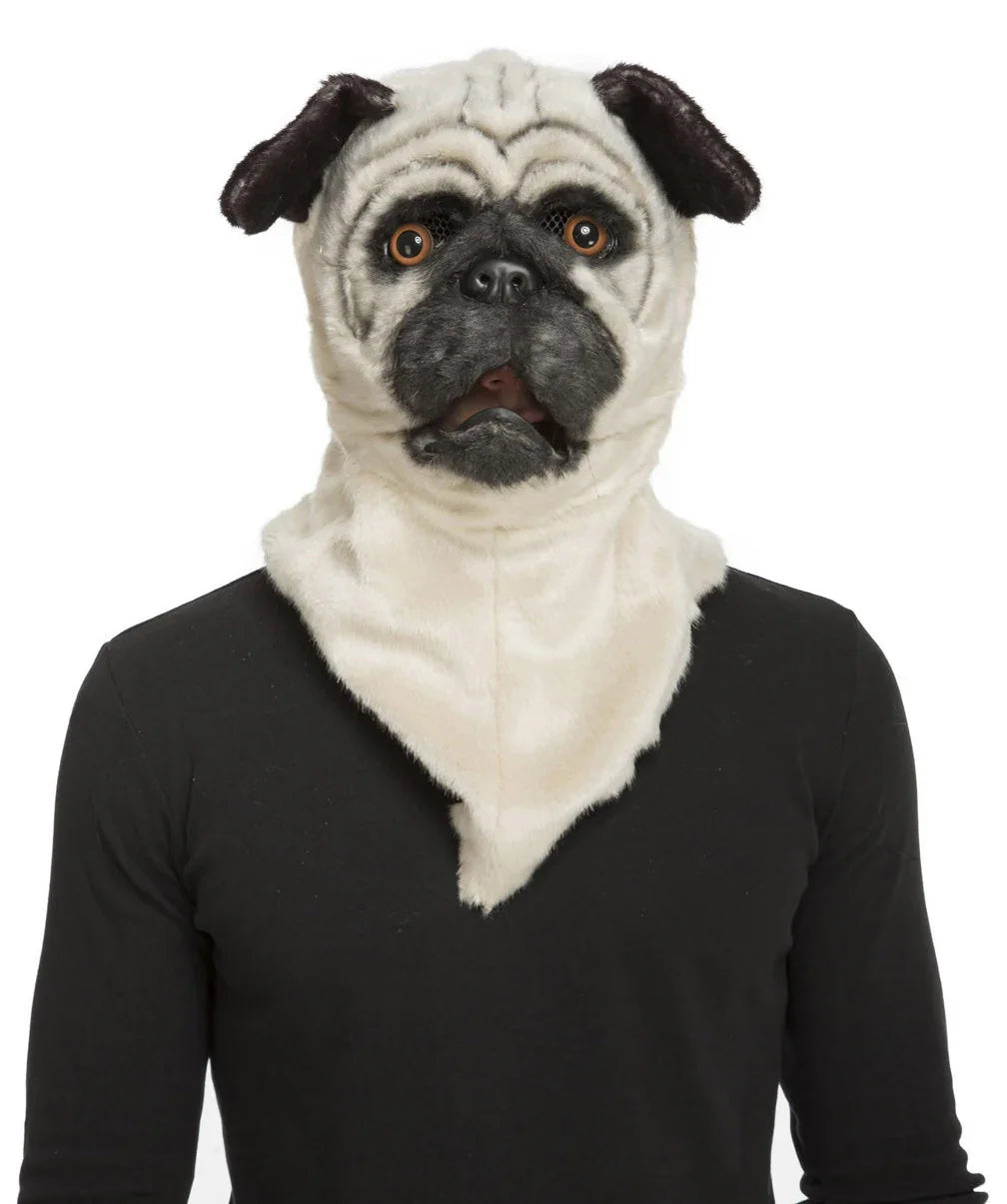 Máscara de Perro Carlino con Mandíbula Móvil Perro Viving